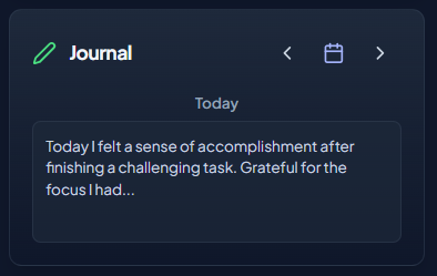 Journaling interface