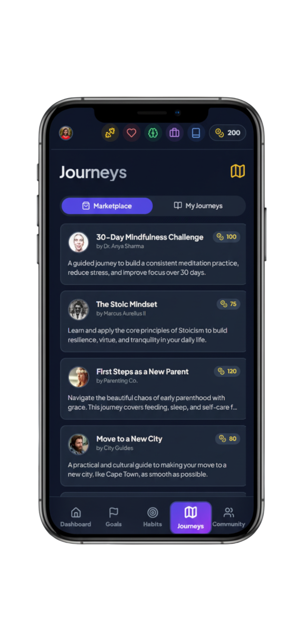 Journeys Marketplace Mockup