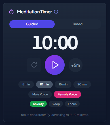 Meditation screen